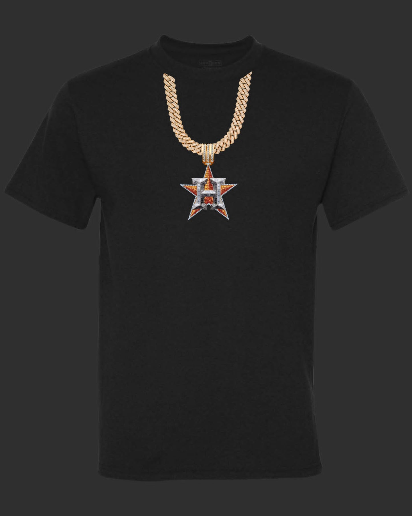 (Astros) Baguette Diamond Chain