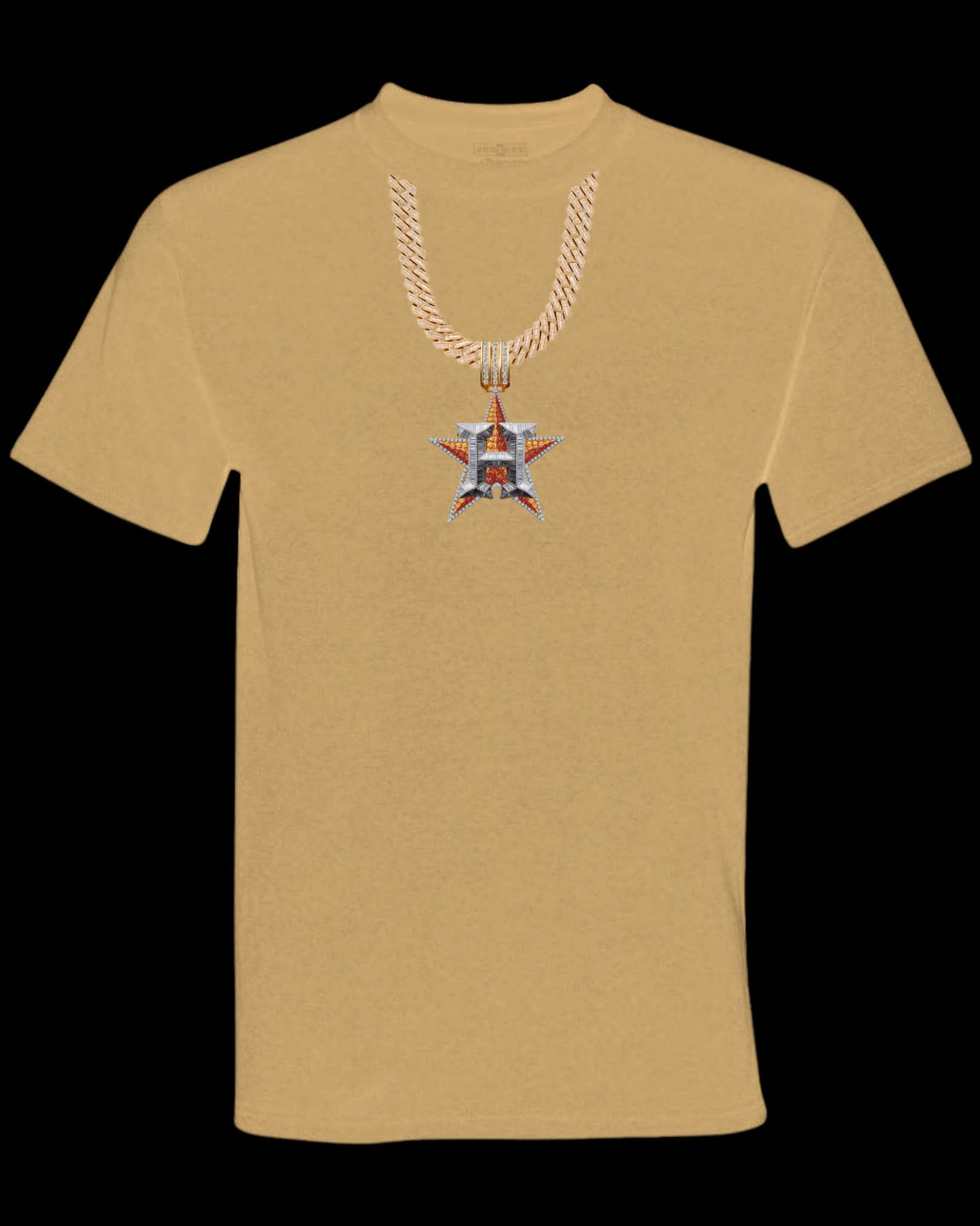 (Astros) Baguette Diamond Chain