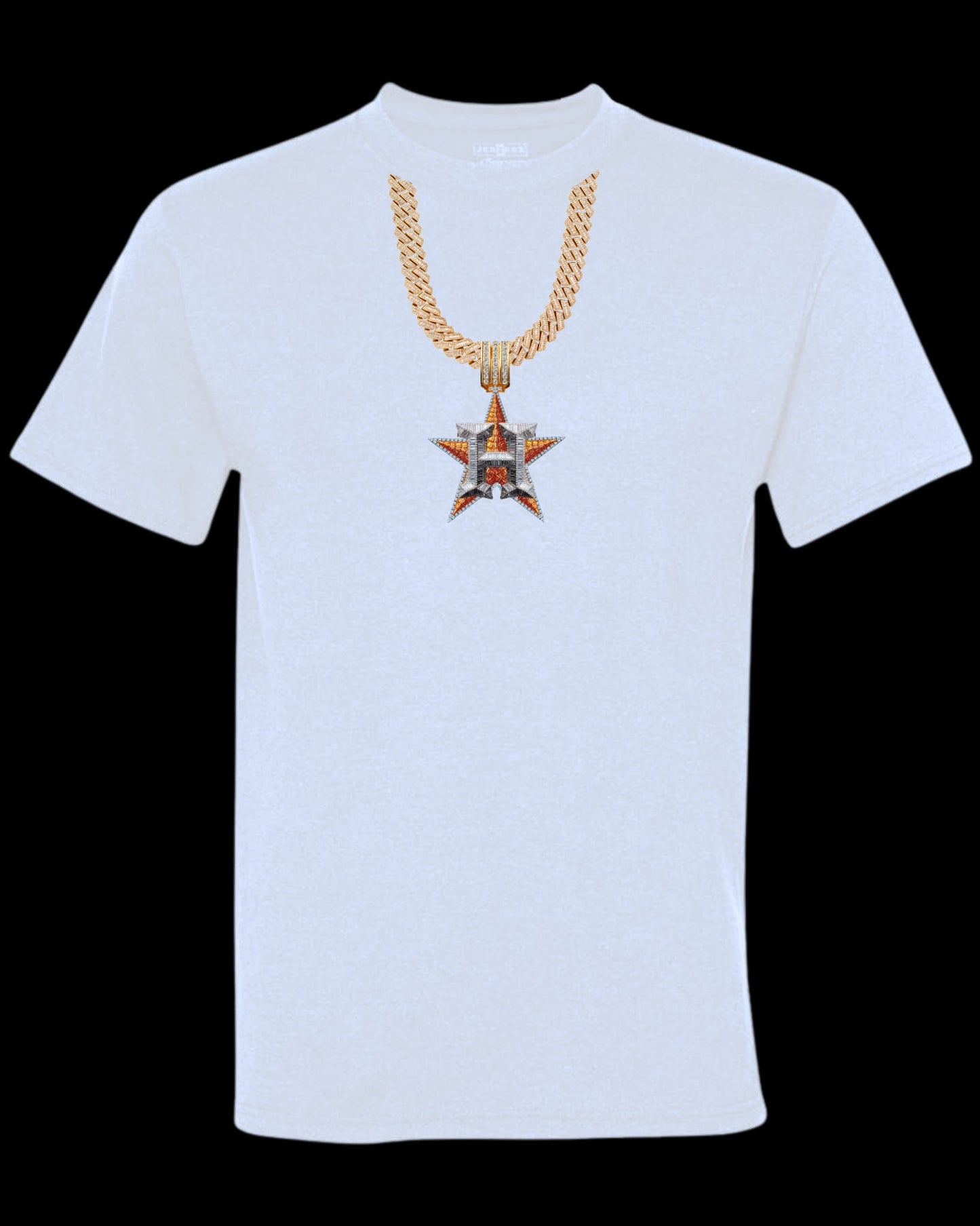 (Astros) Baguette Diamond Chain