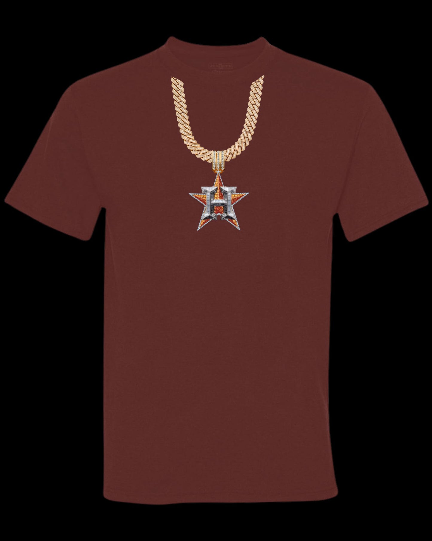 (Astros) Baguette Diamond Chain